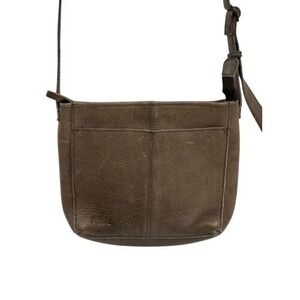 Duluth Trading Company Messenger Bag‎ Small Purse Olive Green Brown Leather